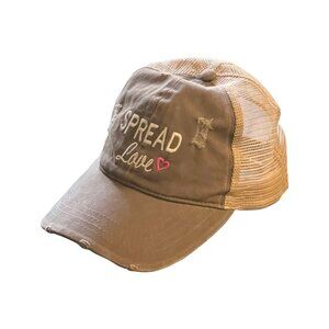 Spread Love Trucker Hat Distressed Mesh Cap — David & Young NWOT
